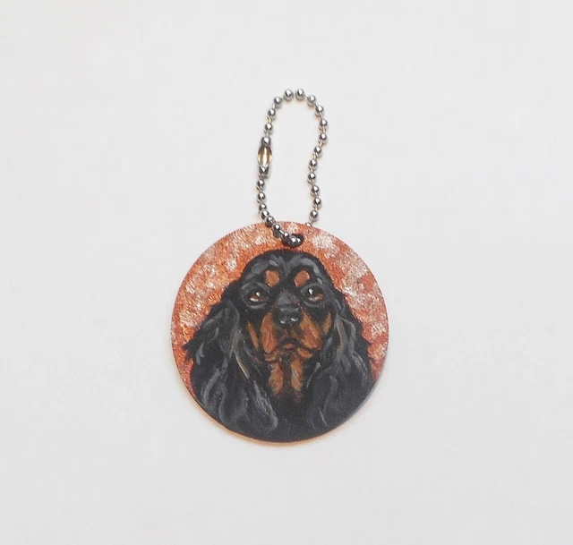 Cavalier King Charles Spaniel Dog Key Chain Hand Painted Keychain