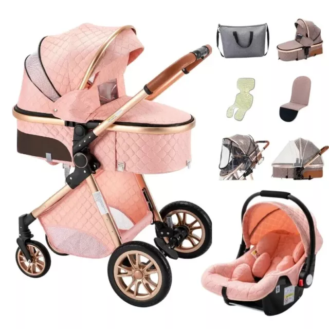 Exklusiver Kinderwagen 3-in-1: Nagelneu mit umfangreichem Zubehörpaket