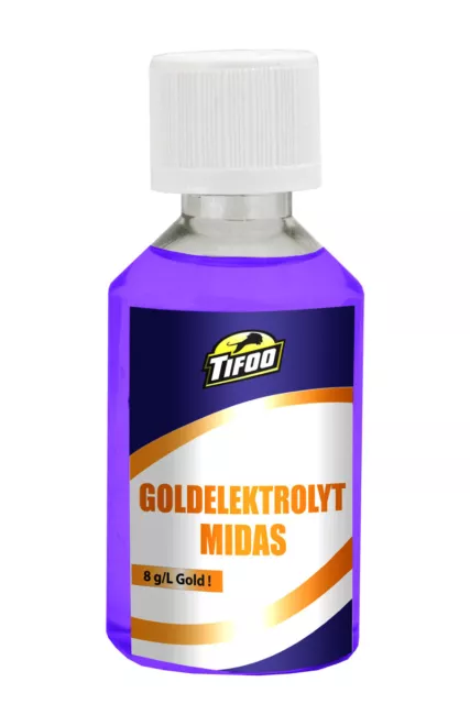 Goldelektrolyt Midas (50 ml, 8 g/l Gold)