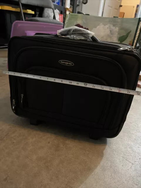 Samsonite Wheeled Business Portfolio Laptop Rolling Carry-On Briefcase Bag black