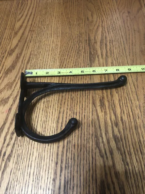 Antique￼ Cast Iron 8” Harness Hook Hat And Coat Hook