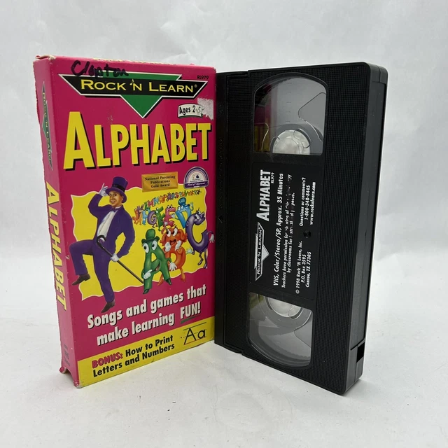 Vhs rock n learn alphabet vhs rare educational video tape 47 off