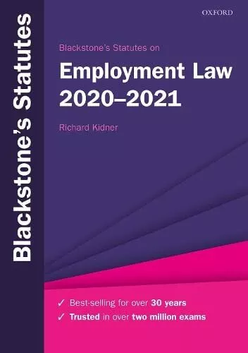 Blackstone's Statutes on Employment Law 2020-2021 (Blackstone's Statute Ser Book