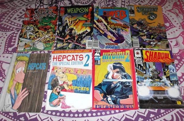 Lot of 8 comics hepcats semper fi silver surfer Web Hitomi Weapon etc