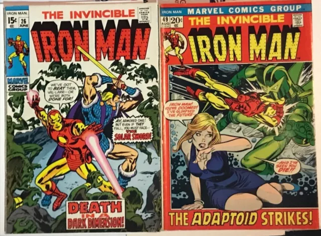 Iron Man Bronze age lot 26,49! Marvel VTG look!