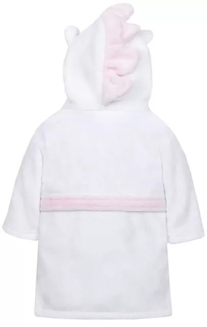 Robe de coiffure en polaire douce blanc rose licorne bébé fille cadeau 12-18 m 2