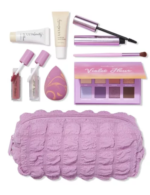 Ulta Beauty 9 Piece Gift Set + Lilac Makeup Bag