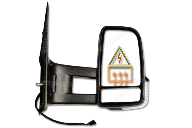 For Mercedes Sprinter Door Wing Mirror Electric Black Long Arm O/S 2006 2018