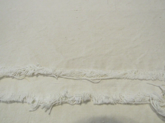 Vintage Japanese Heavy Weight Weave Woven Natural Cotton Fabric 74" L #301A