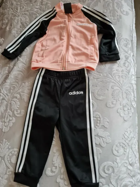 ADIDAS Girls Tracksuit Size 9-12 Months. EXCELLENT CONDITION.