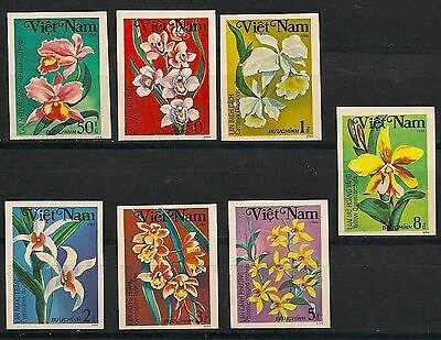 Vietnam 1984 Minr : 1425 - 1431 Imperf Orchids Flora Flowers