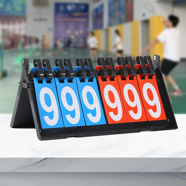 Vanessanty Lot De 6 Mini Tableaux De Score Baby-Foot – Compteur De Points Pour Billard, Football De Table, Hockey Sur Table, Chiffres 0-9