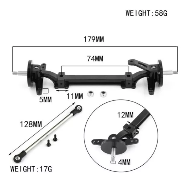 1 Satz Metall Lenkung Vorderachse Lenkspurstange DIY für 1/14 Tamiya RC Car