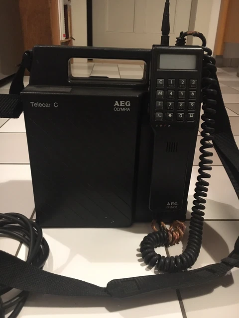 AEG TELECAR C Olympia Tragbares Autotelefon Mercedes Benz 1990 er ...