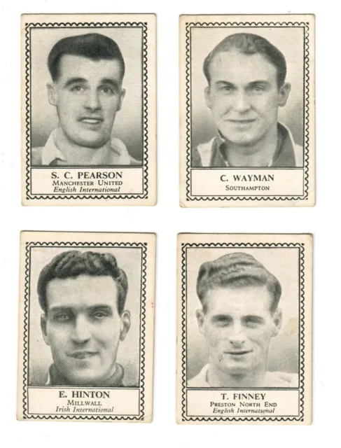 Barratt & Co Famous Footballers x4 - Finney, Pearson, Wayman, Hinton