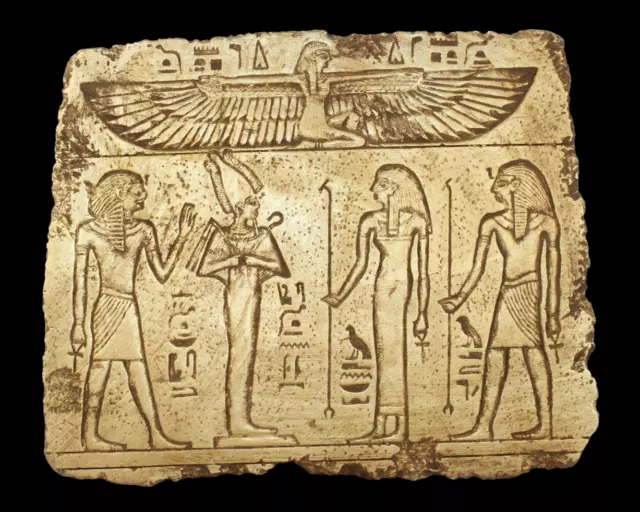 RARO ANTIGUO EGIPCIO ANTIGUO Isis, Osiris, Ramsés con Tut y Nefertari Stella