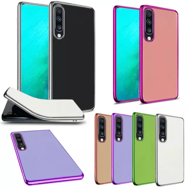 For Samsung Galaxy A50 A40 A10 A70 Protective Plating TPU Silicon Gel Case Cover