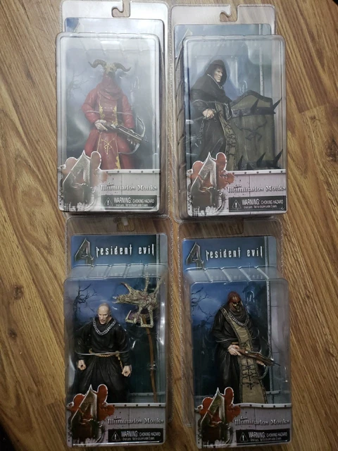 NECA 2006 RESIDENT Evil 4 Los Illuminados Monks 4 figure Lot