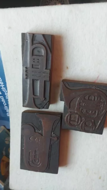 Vintage Old Wooden & Metal Musical Instruments Printing Blocks-3