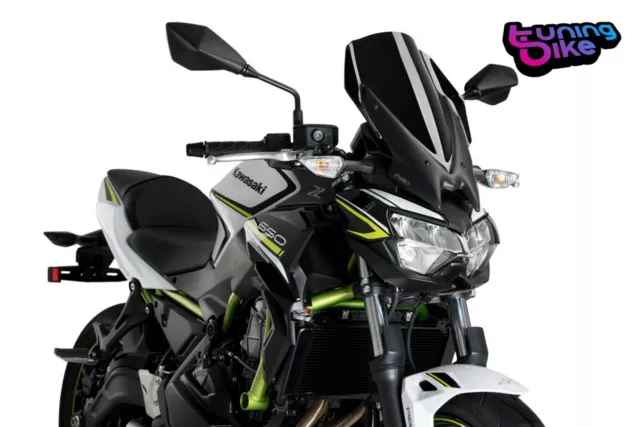 Puig Cupolino Naked N.g. Touring Per Kawasaki Z650 20 Nero