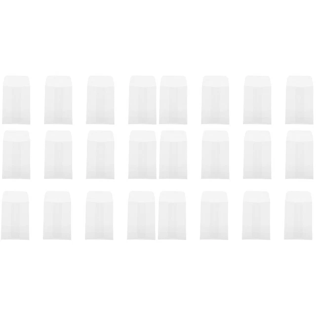 100 piezas Mini Bolso de Viaje de Papel Lutmus Blanco