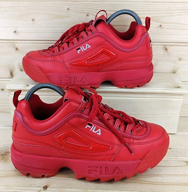 Fila red trainers on sale
