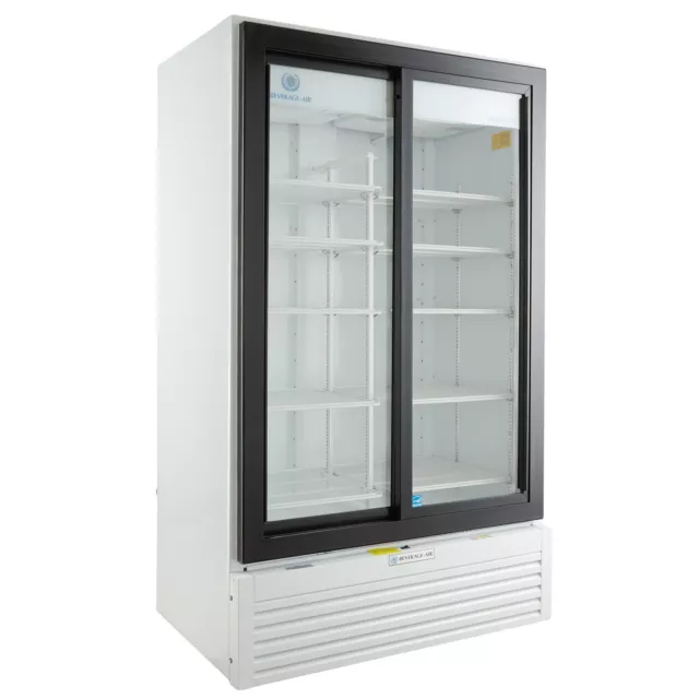 Beverage-Air 47" White Refrigerated Sliding Glass Door Merchandiser