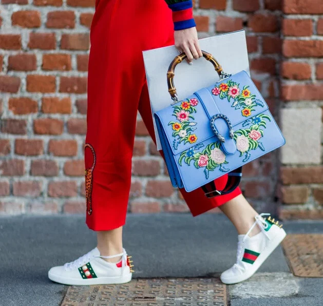 ace studded leather sneaker gucci
