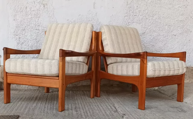 Teak Lounge Sessel Vintage Clubsessel 60er Danish Modern Retro Easy Chair 1/2