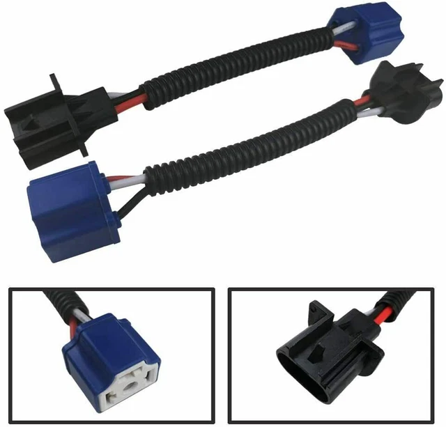2x H4/9003 to H13/9008 Pigtail Converter Wire Harness Socket Adapter Headlights 2x H4/9003 to H13/9008 Pigtail Converter Wire Harness Socket Adapter Headlights
