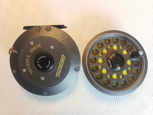 SAGE MODEL 106M Fly Fishing Reel + Spare Spool - With Fly Lines - Excellent  $125.99 - PicClick