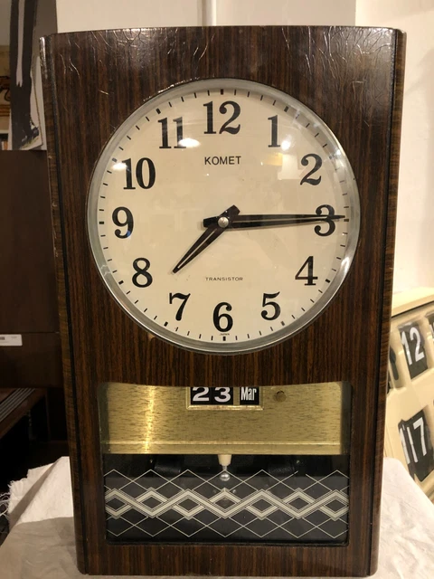 Orologio sveglia da tavolo nero bottoni oro con datario | Gelsomini