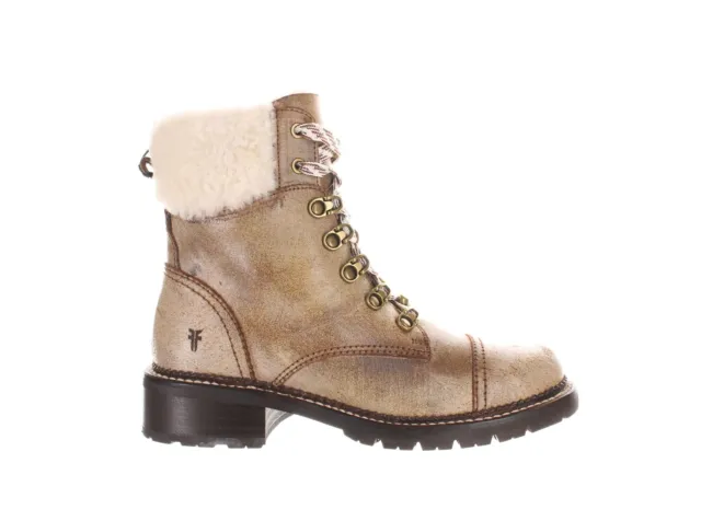 Frye Womens Samantha Hiker Tan Combat Boots Size 5.5 (7273670)