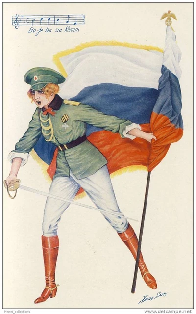 CPA Illustrateur SAGER Xavier Femme soldat mode (950)