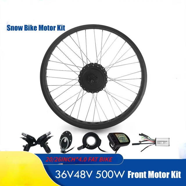 20 26INCH 36V 48V 500W Front Brushless Wheel Hub Motor MTB Ebike