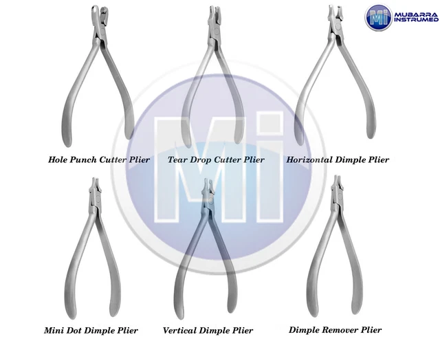 6pcs Dental Orthodontic Pliers Thermal Forming Retainer Aligner Braces Pliers CE