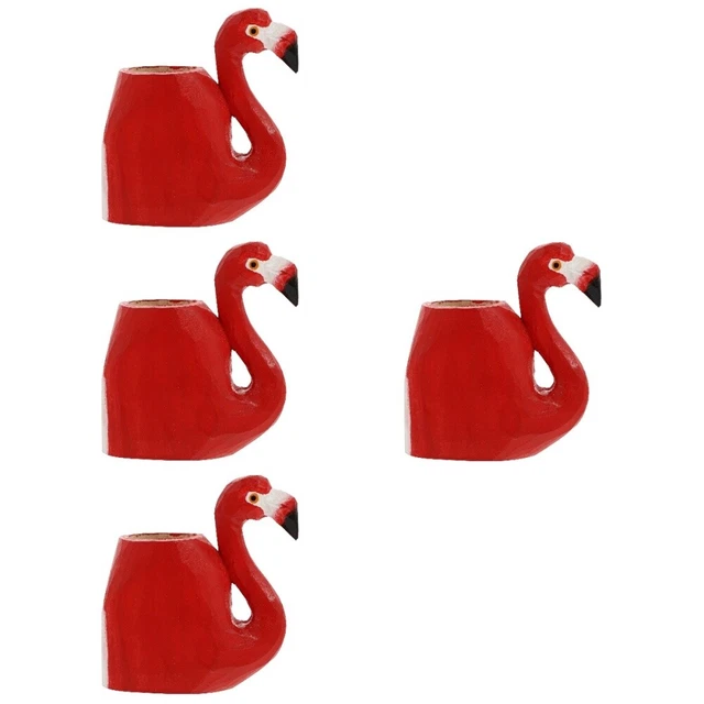 4 Rosa Flamingo-Gartenfiguren Aus Metall – Verschiedene Größen (bis 35 Cm), Mit Erdspießen Für Rasen & Terrasse