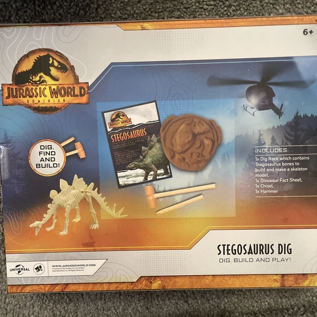 Kit Scavo Dinosauri Fossili - Scava 6 Scheletri Luminescenti - Blocchi Di Gesso Con Mazzuolo E Scalpello - Gioco Educativo 6+ Anni