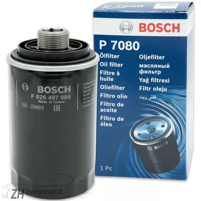 BOSCH P 7080 Ölfilter für Audi A3 TT Seat Alhambra Exeo Skoda Octavia VW Golf 6