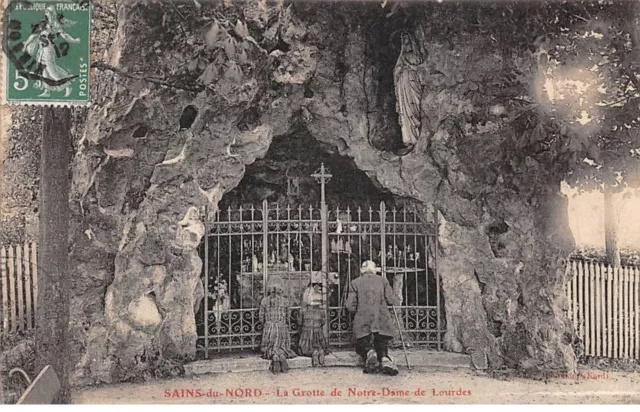 59 - SAINS DU NORD - SAN41483 - La Grotte de Notre Dame de Lourdes