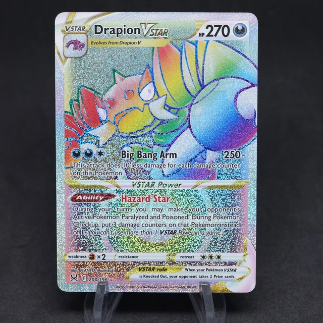 DRAPION VSTAR 200/196 Lost Origin Rainbow Ultra Rare Full Art Pokemon