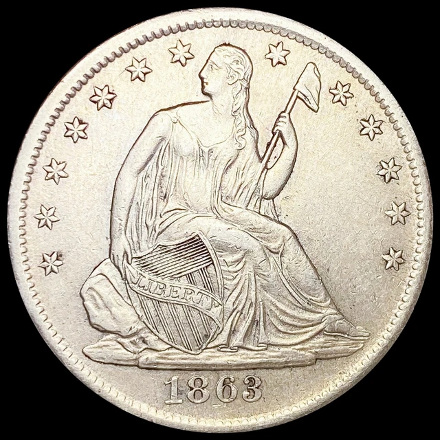 1863-S Seated Liberty Half Dollar Coin UNCIRCULATED