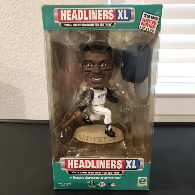 1999 Ken Griffey Jr. Seattle Mariners Headliners XL 8” Figure Unopened Box!