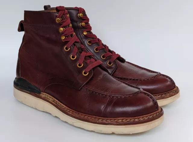 VISVIM Norwegian Split Toe Maroon Leather Boots Size 7 US | 6 UK | 40 EU