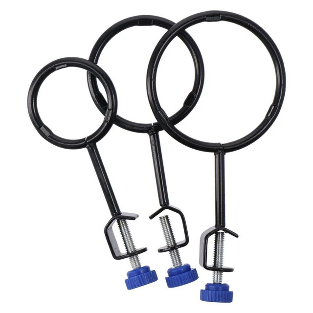 2 Sets Plastic, Iron Retort Ring Set  Laboratory Experiment