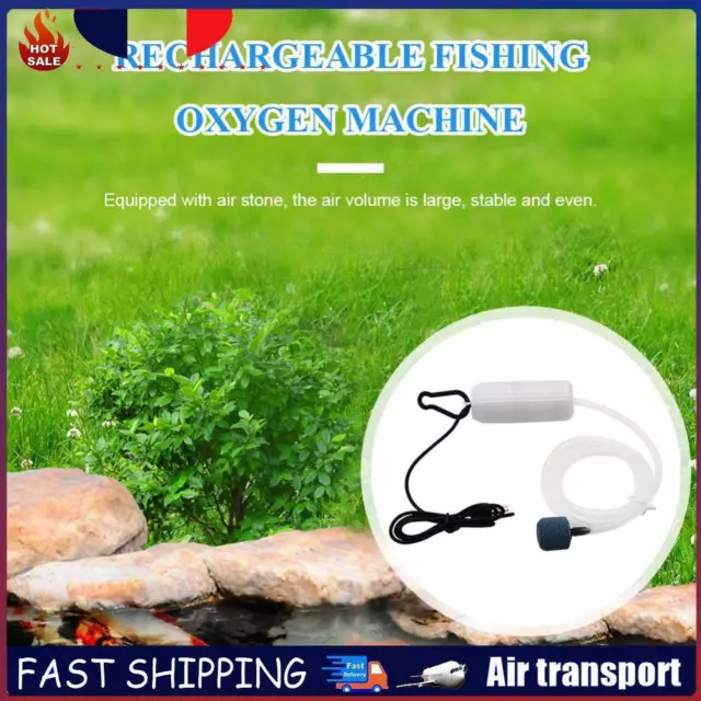 Aquarium Oxygen Air Pump Fish Tank Silent Air Compressor Aerator (White) FR