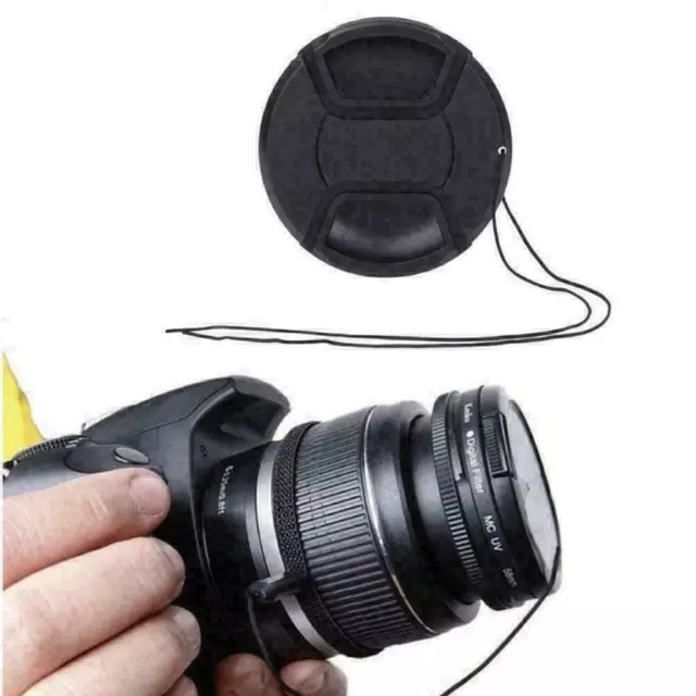 Center Pinch-Objektivdeckel für Nikon 52 mm mit Schnurbefestigung