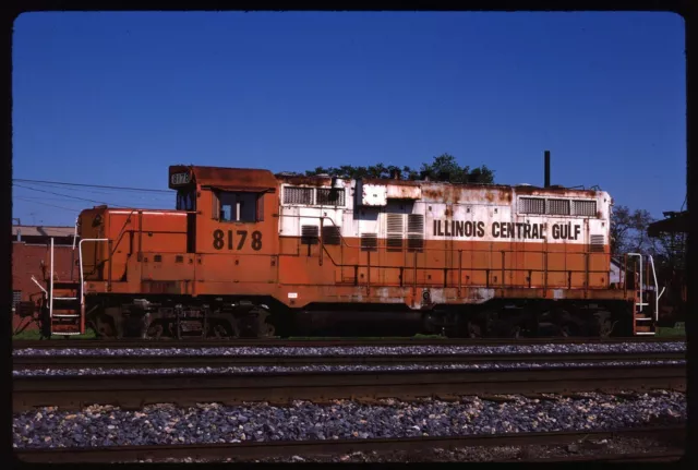 Original Rail Slide - ICG Illinois Central Gulf 8178 no location 5-23-1989