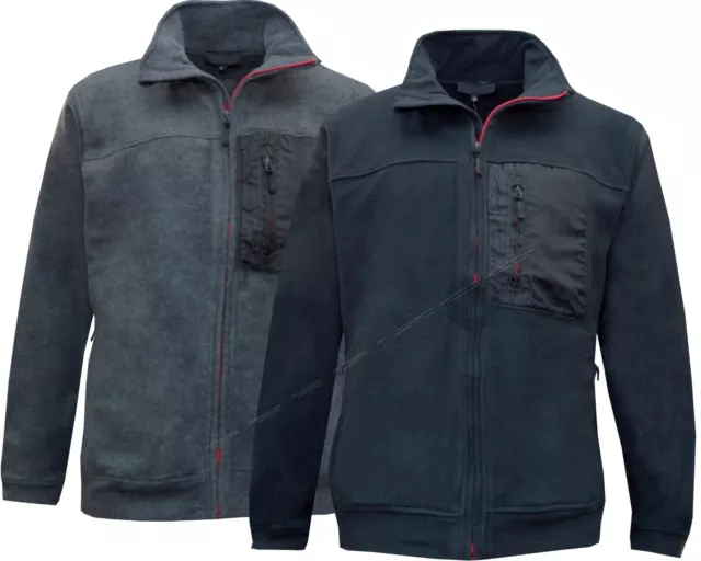 New Mens Anti Pill Polar Fleece Jacket Full Zip Winter Casual Work Wear S - 3XL