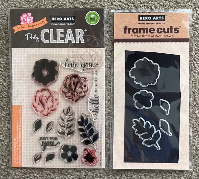HERO ARTS Colour Layering Poly Clear Stamp & Die Set (Flowers)